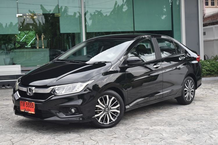 Honda City 2017 1.5 Sv i-VTEC Sedan เบนซิน ไม่ติดแก๊ส เกียร์อัตโนมัติ ดำ