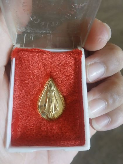 พระเหรียญเนื้อทองเหลืองพิมพ์หยดน้ำ(พระพิมพ์พระร่วงโรจน์ฤทธิ์(พระหลวงพ่อคง)(จตุตมโล)วัดเขาสมโภชน์(จังหวัดลพบุรี))พระบ้านพระเครื่องรางของมงคล รูปที่ 3