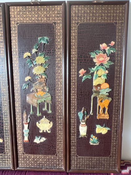 ป้ายไม้แกะหินหยกมงคลโบราณ รูปที่ 3