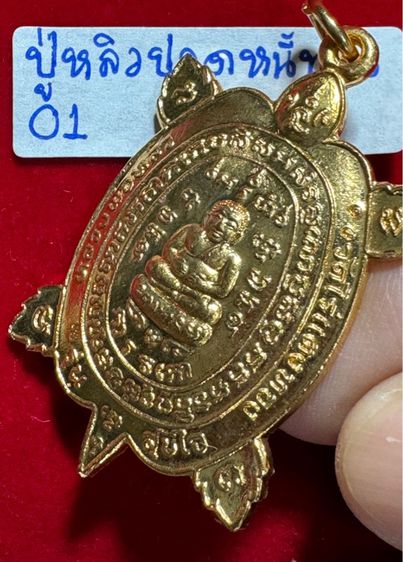 พญาเต่าเรือน รุ่นเจ้าสัว ปี 2538 บล็อกสายฝน เนื้อเปียกทองคำ หลวงปู่หลิว วัดไร่แตงทองจังหวัดนครปฐม รูปที่ 3