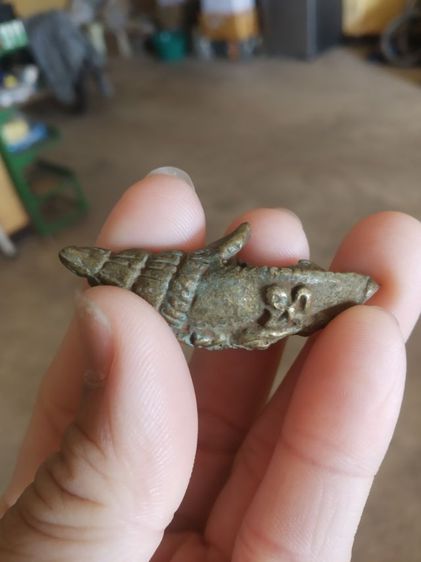 พระเนื้อทองเหลือง(พระรูปหล่อพระอุปคุตทรงก้นหอยยาว(ไม่ทราบเกจิที่สร้าง)(020301))พระบ้านพระเครื่องรางของมงคล รูปที่ 8