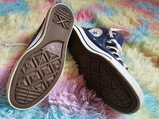 Converse รองเท้าผ้าใบหุ้มข้อแท้ All Star Classic blue รูปที่ 5