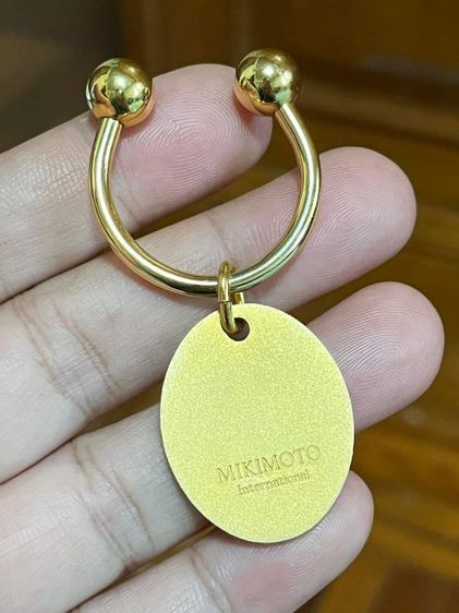 Mikimoto มุกแท้ พวงกุญแจ หมุนตรงหัวสีทองกลมๆ สีทองใหม่ค่ะ
