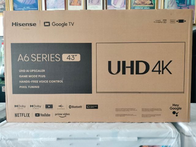 smart TV 43 นิ้วไฮเซ่น 4K สั่งงานด้วยเสียงเป็นสินค้าใหม่ยังไม่ผ่านการใช้งานประกันศูนย์ราคา 5990 บาท รูปที่ 1