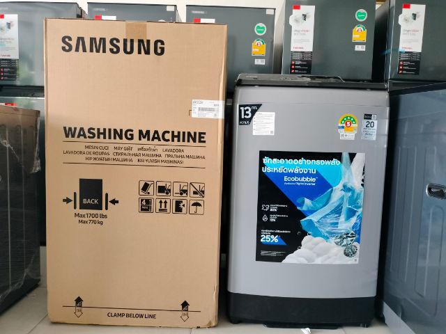 ฝาบน เครื่องซักผ้าถังเดี่ยว samsung ระบบอินเวอร์เตอร์ 13 กิโลเป็นสินค้าใหม่ยังไม่ผ่านการใช้งานประกันศูนย์ samsung ราคา 7900 บาท