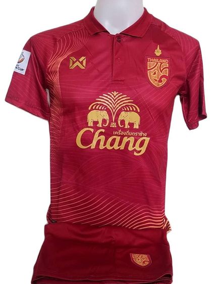 เสื้อยืด อื่นๆ แดง เสื้อฟุตบอลกีฬาผู้ชายทีมชาติไทยชุดชิงแชมป์อาเชี่ยน (Thailand Asian Cup) ตัวฤดูกาล 2023 ชุดใหม่ล่าสุด