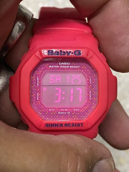 นาฬิกายี่ห้อ CASIO   Baby G  ของแท้มือสอง  ชมพูสวย  550฿ รูปที่ 2