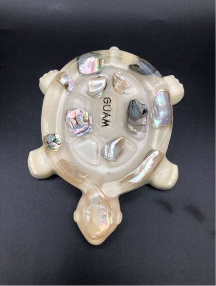 จานรองรูปเต่าประดับเปลือกหอยมุข Made in USA รูปที่ 2