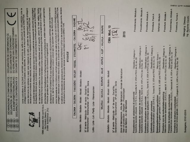 WEGA.​ PEGASO​ เครื่องชงกาแฟสภาพใหม่​ใช้น้อย รูปที่ 7