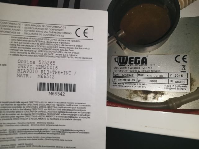 WEGA.​ PEGASO​ เครื่องชงกาแฟสภาพใหม่​ใช้น้อย รูปที่ 6