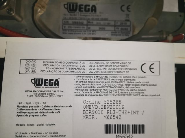 WEGA.​ PEGASO​ เครื่องชงกาแฟสภาพใหม่​ใช้น้อย รูปที่ 10