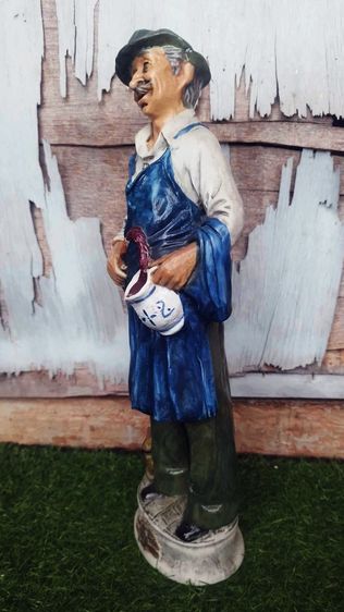 ขวดเหล้า Capodimonte เซรามิกสไตล์วินเทจยุค 70 สูง 42 ซม.hand painted made italy รูปที่ 2