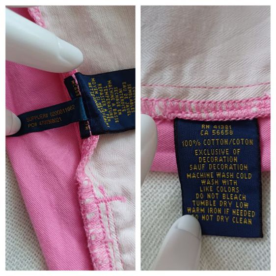 Polo Ralph Lauren Pink Barbie Pants Size 6 กางเกงผ้าชิโน่
 รูปที่ 7