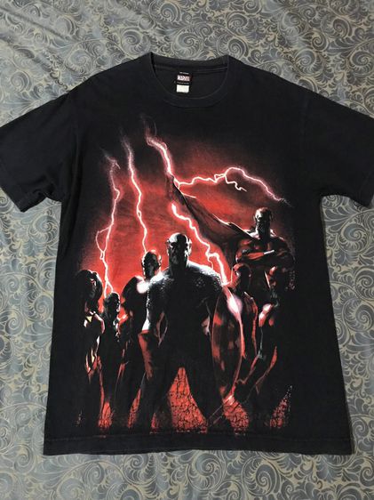 Vintage Marvel Mad Engine Skrulls T-Shirt Avenger Secret Invasion 2000s รูปที่ 3