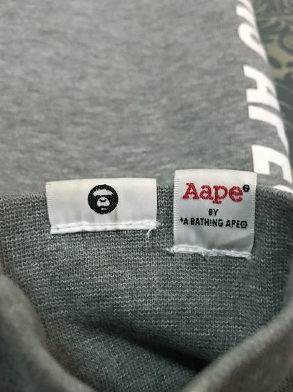 Aape By A Bathing Ape Crew Neck Rubber Logo Patch Grey Sweatshirt M AAPSWM3368XX9 รูปที่ 8