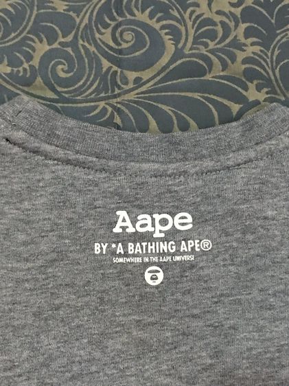 Aape By A Bathing Ape Crew Neck Rubber Logo Patch Grey Sweatshirt M AAPSWM3368XX9 รูปที่ 11