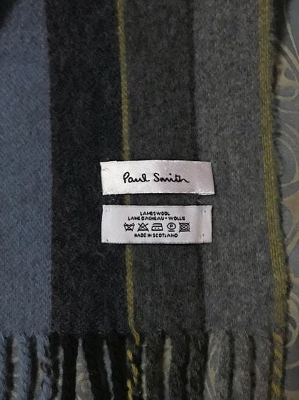 Paul Smith Scarf Multi Color Grey Tone Made in Scotland รูปที่ 3