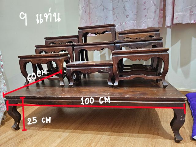โต๊ะหมู่บูชา หิ้งพระ ไม้เก่า อายุมากกว่า30ปี