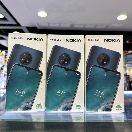 128 GB Nokia G50 5G สีฟ้า เครื่องศูนย์ สภาพสวยมากๆ จอ6.82นิ้ว แรม6รอม128 Snap480 กล้อง48ล้าน(3ตัว) ครบยกกล่อง🔥🔥