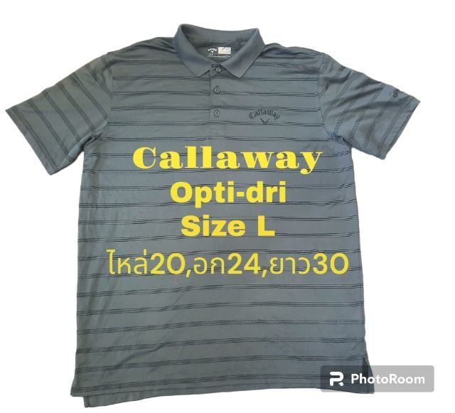 เสื้อเจอร์ซีย์ อื่นๆ ผู้ชาย ขอขายเสื้อกอล์ฟท่านชายของยี่ห้อ Callaway รุ่น Opti-dri สีเทา size L made in Vietnam ชนิดผ้า polyester
