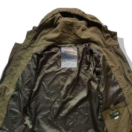 Jeep Olive Green Military Hooded Jacket รอบอก 44” รูปที่ 6