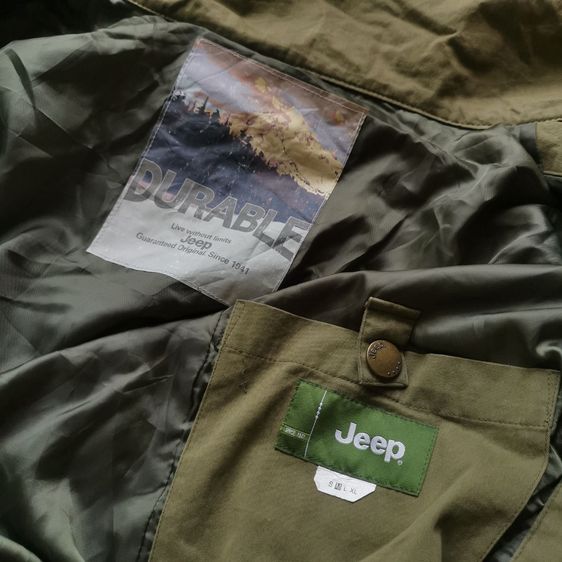 Jeep Olive Green Military Hooded Jacket รอบอก 44” รูปที่ 9