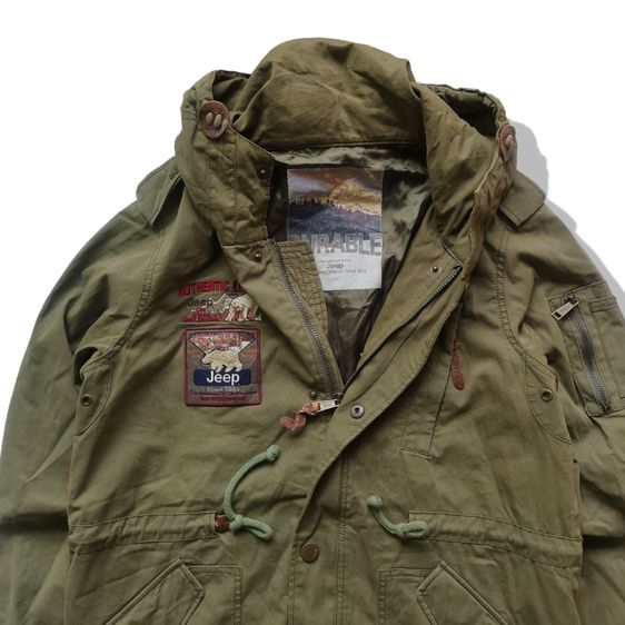 Jeep Olive Green Military Hooded Jacket รอบอก 44” รูปที่ 3