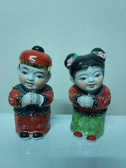 ตุ๊กตาเด็กคู่อวยพร ทำจากเซรามิก ขนาด 8×8×19 ซ.ม. MADE IN CHAINA รูปที่ 4