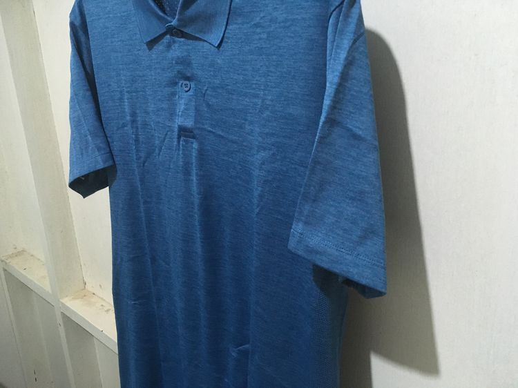 เสื้อโปโล DRY-EX ANTI-BACTERIAL แบรนด์ UNIQLO สีฟ้าอมน้ำเงิน รูปที่ 5