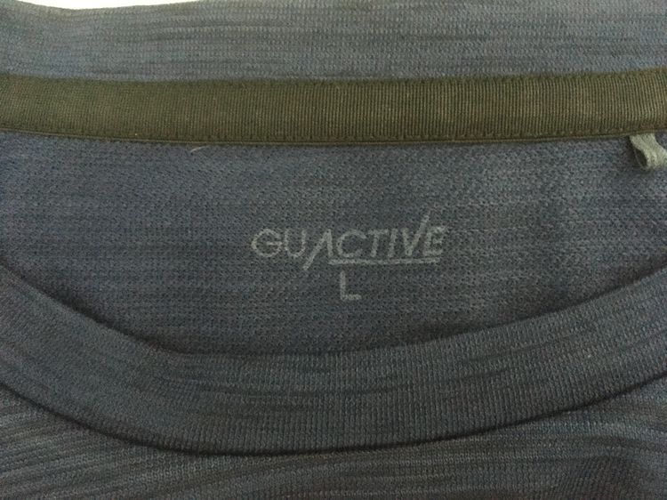 เสื้อ GU ACTIVE แบรนด์ GU สีม่วงตัดดำ รูปที่ 6