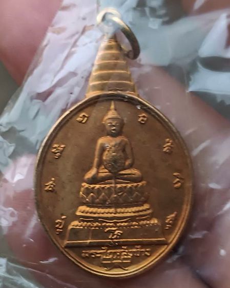 เหรียญพระชัยหลังช้าง ในหลวงครบ 5 รอบ หลัง ภปร. พิธีปลุกเสกพร้อมเหรียญพระนอน วัดโพธิ์ ปี 2530 ซองเดิมๆ รูปที่ 3