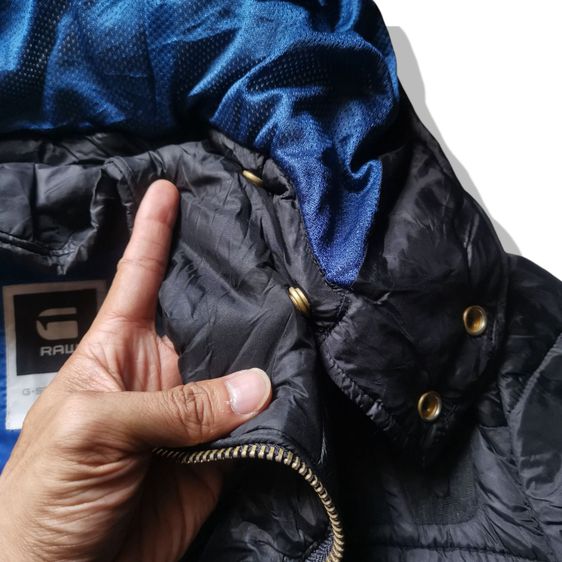 G-Star Raw Black Hooded Puffer Jacket รอบอก 45” รูปที่ 5
