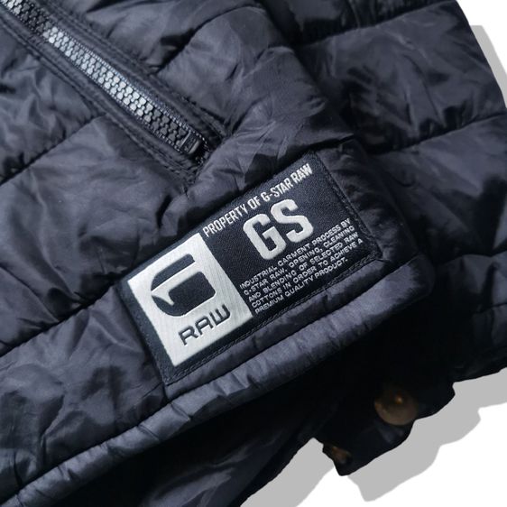 G-Star Raw Black Hooded Puffer Jacket รอบอก 45” รูปที่ 6