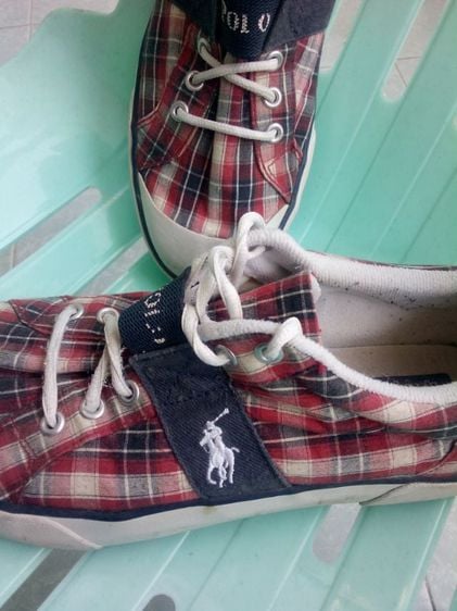 Polo Ralph Lauren รองเท้าผ้าใบ ผ้าใบ UK 8.5 | EU 42 2/3 | US 9 หลากสี POLOรองเท้าลายสก็อตวินเทจ