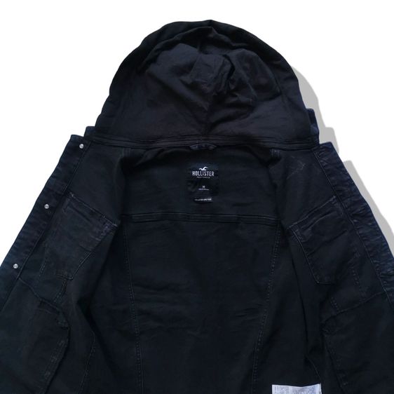 Hollister Black Hooded Denim Jacket รอบอก 42” รูปที่ 2