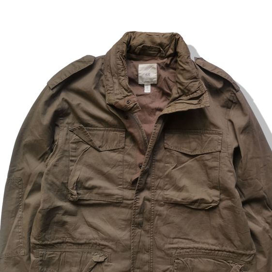HM Brown Hooded Military Parka Jacket รอบอก 46” รูปที่ 5