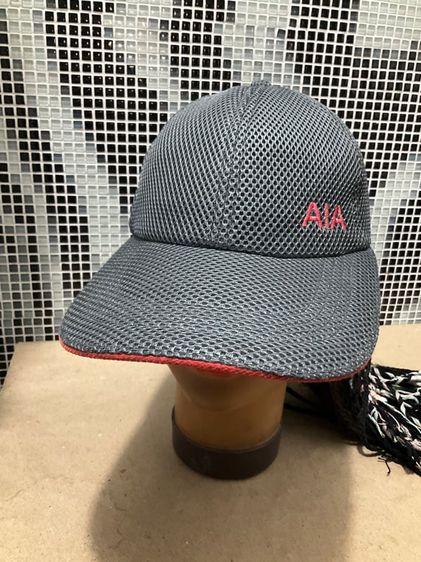 หมวกแก๊ปตาข่าย AIA สีเทา 100 บาท