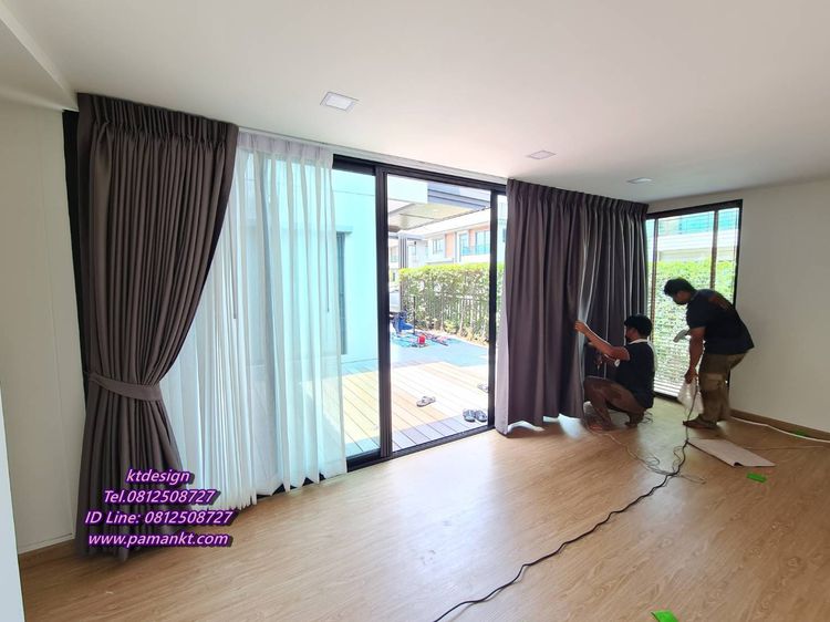 ฉากกั้นห้อง ฉากกั้นแอร์ ฉากพีวีซี ม่านม้วน ม่านปรับแสง มู่ลี่ ผ้าม่าน วอลล์เปเปอร์ รับติดฟิล์มกรองแสง รับซักผ้าม่าน 0812508727 รูปที่ 6