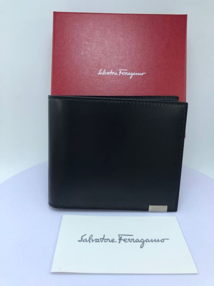 หนังแท้ ชาย ดำ Ferragamo wallet (661615)