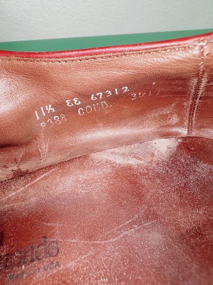 รองเท้าหนังแท้ Allen Edmonds Sz.13us47eu31cm(เท้า46กว้างอูมใส่ได้) Made in USA สีเชอร์รี่ พื้นVibram สภาพดี ไม่ขาดซ่อม ใส่เที่ยวทำงานหล่อ รูปที่ 13