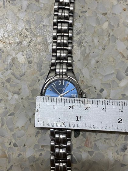 นาฬิกายี่ห้อ TITUS  ควอทซ์  ของแท้มือสอง  สแตนเลส สายยาว 19 เซนติเมตร  950฿  รูปที่ 13