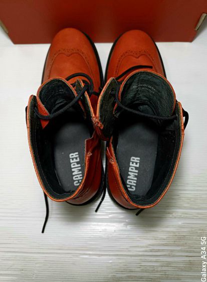 CAMPER HARDWOOD, Orange Casual Boots 41EU(26.5cm) ของแท้ มือ 2 สภาพเยี่ยม, รองเท้าบู้ท CAMPER หนังแท้ พื้น Vibram เต็มสวย มีตำหนิเล็กน้อย รูปที่ 15