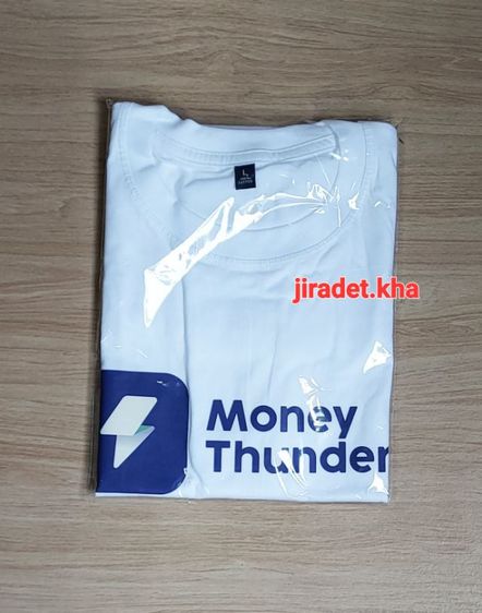 เสื้อยืดคอกลม Money Thunder สินค้าพรีเมี่ยม ป้ายไซส์ (L.) ขนาดรอบอก 40 นิ้ว ความยาวเสื้อ 29 นิ้ว เนื้อผ้าคุณภาพดีเป็นสินค้าใหม่ (Limited) รูปที่ 2