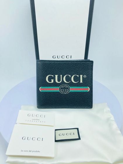 หนังแท้ ชาย ดำ Gucci wallet (670239)