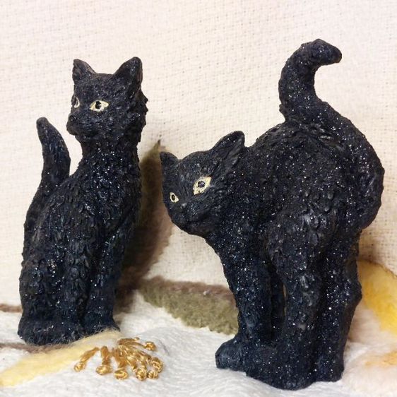 น้องแมวคู่สีดำ งานสวย มีความระยิบระยับ สภาพสมบูรณ์ครับ 🐈‍⬛️ รูปที่ 4