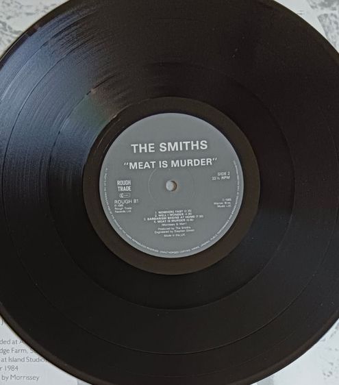 แผ่นเสียง The Smiths: Meat is Murder แผ่นUK 1985 รูปที่ 4
