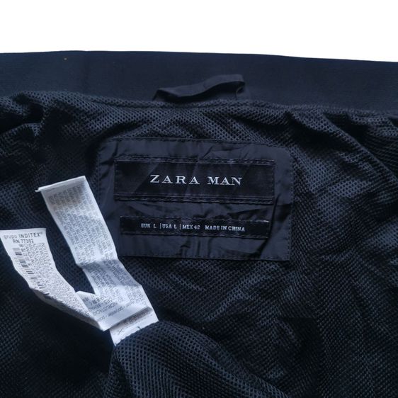 Zara Man Black Bomber Jacket รอบอก 45” รูปที่ 9