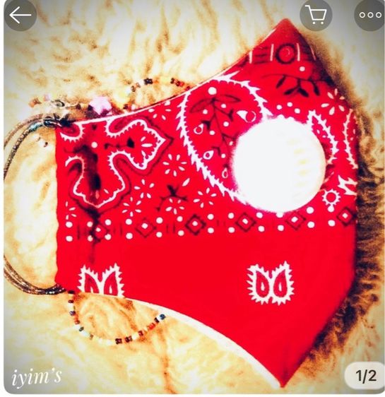 แมสเย็บมือทั้งชิ้นผ้า3ชั้นหลากสี รูปที่ 13