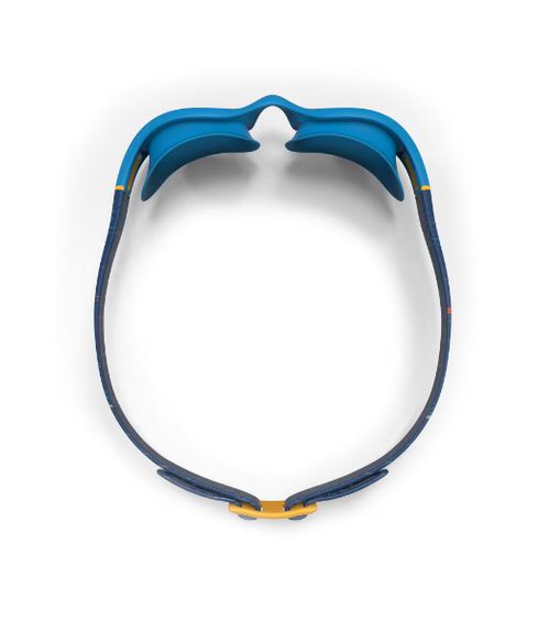 Swimming goggles SOFT - Clear lenses - Size small - Blue yellow แว่นตาว่ายน้ำชนิดเลนส์ใสรุ่น SOFT ขนาดเล็ก สีฟ้า เหลือง รูปที่ 4