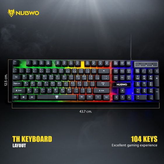 Nubwo MARS NK-36 Gaming Keyboard คีบอร์ดของใหม่ มีไฟ RGB รูปที่ 3